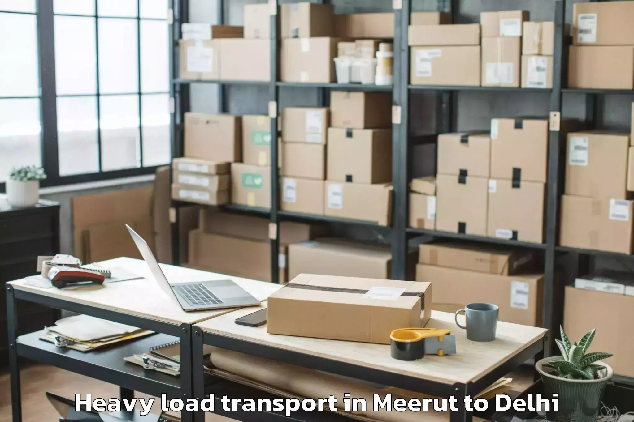 Book Meerut to Hauz Khas Heavy Load Transport Online